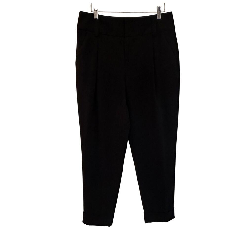 Alice + Olivia Pleated Front Black Pants sz 6